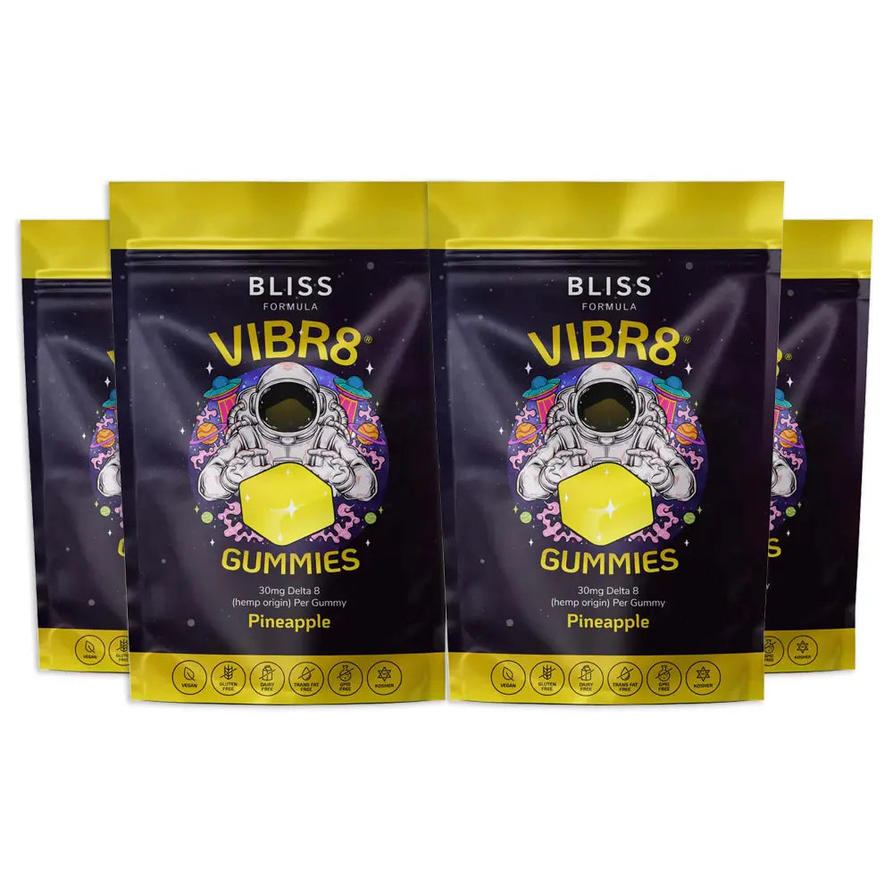 VIBR8® Gummies 60 Pieces (3000mg Total Delta 8) 4 x Pack
